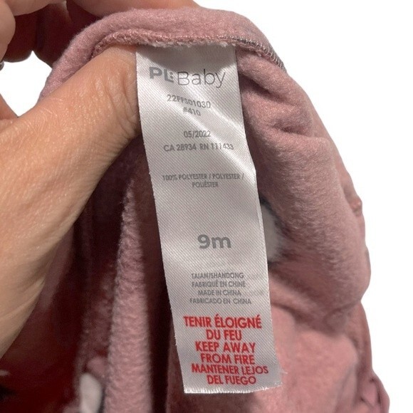PL Baby Zippered Fleece Sleeper, 9 Months - Picture 5 of 5
